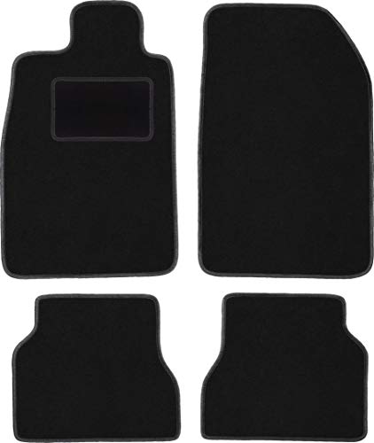 Wielganizator Carlux - Juego de alfombrillas de terciopelo para Citroen XM Break Combi, Sedan, Hatchback (1989-2000, 4 piezas), color negro