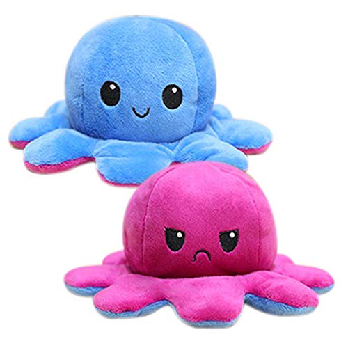 WOSNN Peluche de Pulpo ReversibleBonitos Juguetes de Peluche muñeco Vibrante de Doble Cara Pulpo Reversible Regalos de Juguetes Creativos para Niños 1 Pack