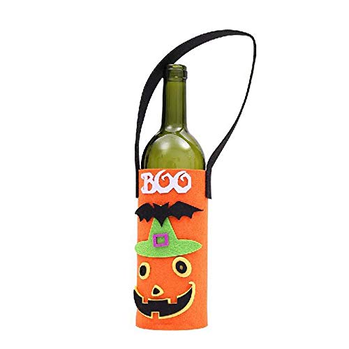 WWHSS -3pcs / Lot Nuevo de Halloween suministra Decorativos de Vino de champán Conjuntos de Botellas de la Barra KTV Bolsas de Calabaza Botella de Dibujos Animados Terrible