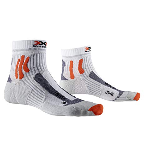X-Socks Marathon Energy Socks, Unisex Adulto, Arctic White/Pearl Grey, 42-44 X-Socks Marathon Energy Socks, Unisex Adulto, Arctic White/Pearl Grey, 42-44