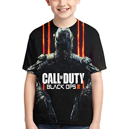 XCNGG Niños Tops Camisetas Teen Youth Boys Call-of-Duty-Black-Ops T-Shirt Logo tee Shirts for Teens Boy Short Sleeve Apparel Tshirt