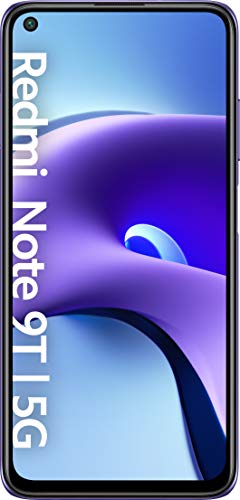 Xiaomi Redmi Note 9T 5G (Pantalla FHD+ de 6.53" DotDisplay, 4GB+64 GB, Cámara triple 48 MP, Media Tek Dimensity 800U, Dual Speakers, 5000mAh, 18W Carga rápida), Morado (Ver.Oficial)