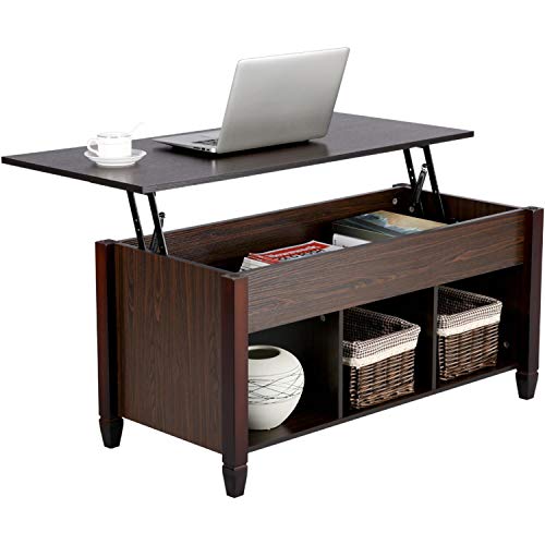 Yaheetech Mesa de Centro Elevable con Espacio de Almacenaje Marrón Madera 104,5 x 49,5 x 62,6 cm para Sala de Estar Salón de Café Yaheetech Mesa de Centro Elevable con Espacio de Almacenaje Marrón Madera 104,5 x 49,5 x 62,6 cm para Sala de Estar Salón de Café