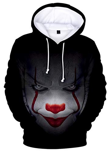 YIMIAO Hombre Mujer Sudadera con Capucha Halloween 3D Imprimió Pullover Tendencia Víspera de Todos los Santos Hoodie de Mangas Largas(L) YIMIAO Hombre Mujer Sudadera con Capucha Halloween 3D Imprimió Pullover Tendencia Víspera de Todos los Santos Hoodie de Mangas Largas(L)