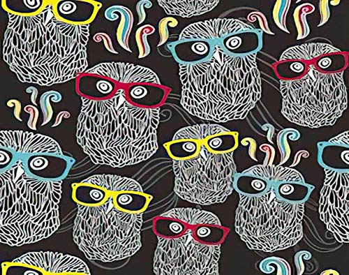 Y·JIANG Pintura hippie por números, diseño de búhos en gafas de sol, lienzo acrílico al óleo por números para adultos y niños, decoración de pared del hogar, 40,6 x 40,6 cm Y·JIANG Pintura hippie por números, diseño de búhos en gafas de sol, lienzo acrílico al óleo por números para adultos y niños, decoración de pared del hogar, 40,6 x 40,6 cm