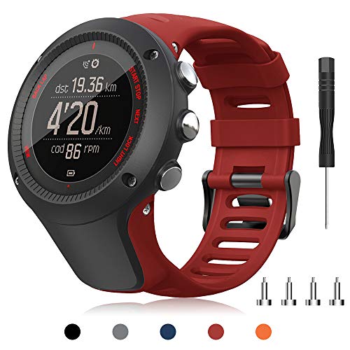 YPSNH Compatible para Correa Suunto Ambit 3 Correa de Transpirable de Repuesto de Goma Suave Pulseras para Suunto Ambit 1/2/2S/2R/3 Sport/3 Run/3 Peak/Suunto 5 YPSNH Compatible para Correa Suunto Ambit 3 Correa de Transpirable de Repuesto de Goma Suave Pulseras para Suunto Ambit 1/2/2S/2R/3 Sport/3 Run/3 Peak/Suunto 5