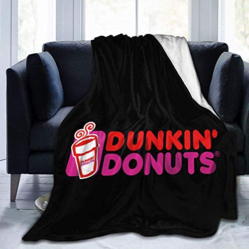 Yuanmeiju The Blanket Prevents Pilling, The Soft Flannel Sofa Travels, is Light and Warm, Dunkin-Donuts Blanket 60"X50"