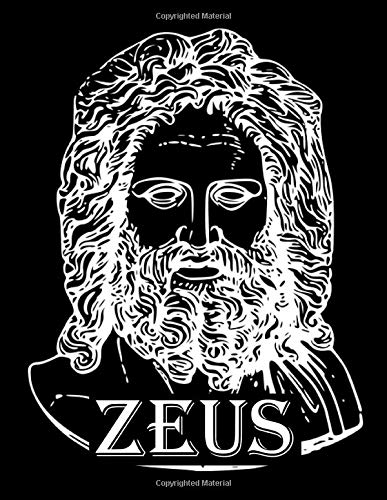 Zeus: Greek Mythology 100 Dotted Pages Plain Black Cover Multipurpose Notebook/Journal/Diary  (8.5 x 11 inches)