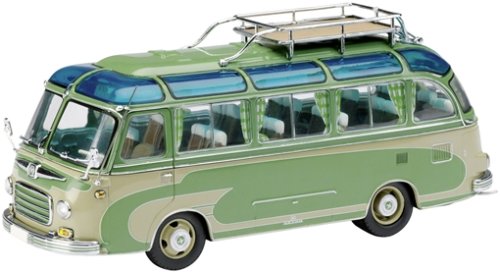 02827 - Schuco Classic 1:43 - Setra S6 autobús, verde-gris , color/modelo surtido