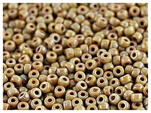 10 gr, 8/0 Rocailles Matubo - cilíndricas prensadas perlas de vidrio checas, cuentas de semillas de diámetro 3 mm, Opaque Gray Travertine Dark