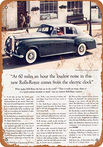 1959 Rolls-Royce Silver Cloud Cartel de carteles de chapa vintage Placa de carteles de metal Pintura de hierro Decoración de pared retro 12 × 8 pulgadas