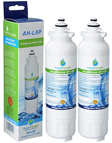 2x AquaHouse AH-L8P filtro de agua compatibles para LG nevera LG LT800P, LT800PC ADQ73613401, ADQ73613402, Kenmore Elite 46-9490