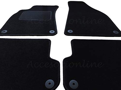 Accesorionline Alfombrillas para Audi A4 (2000-2008) a Medida con talonera Alfombras esterillas B6 B7