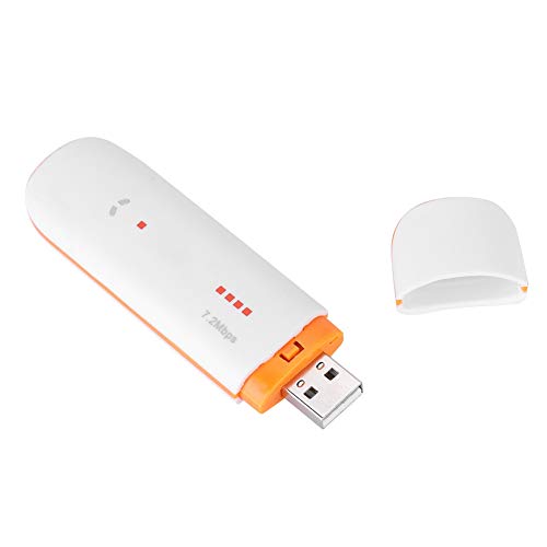 Adaptador de tarjeta de red Dongle 3G inalámbrico USB de 7.2Mbps UMTS: B1, Tarjeta TF de soporte y Tarjeta SIM, No es compatible con Wifi, Adecuado para Windows 2000/2003 / XP / vista / 7/8/10 / MAC