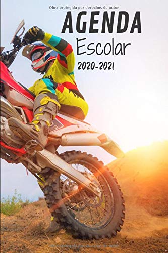 Agenda Escolar 2020-2021: Agenda Motocross | primaria Colegio secundaria estudiante semana vista | calendario planificador semanal formal A5 | de septiembre de 2020 a septiembre de 2021