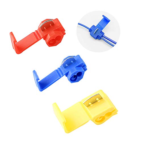 Aiqeer 60 Piezas Kit Conectores de Cable de Scotch Lock, Terminales de Empalme Crimp Electrical, Conectores Rápido Empalme Eléctricos (Rojo + Azul + Amarillo)