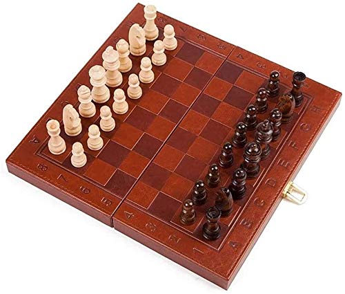 Ajedrez para tablero harry potter juegos Juego de ajedrez, 3 en 1 Tablero de ajedrez de madera con ajedrez, damas, backgammon para niños y adultos, tablero de juego plegable y portátil para viajar, re