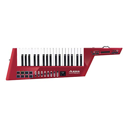 Alesis Vortex Wireless 2 LE Red- Controlador Keytar Inalámbrico USB MIDI - color Rojo edición limitada - Alto Rendimiento y paquete de software profesional con ProTools | First incluido