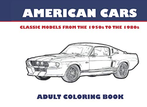 American Cars: Adult Coloring Book