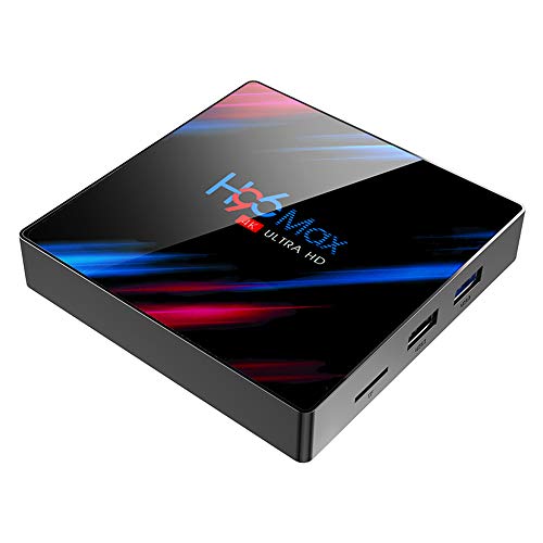 Android 9.0 TV Box Smart Media Box 4GB RAM 32GB ROM RK3318 Quad Core Bluetooth 4.2 WiFi 2.4G & 5G Ethernet 1USB 3.0 & 1USB 2.0 Set Top Box Support 4K Ultra HD Internet Video Player