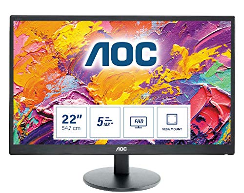 AOC Monitor E2270SWHN - 22" Full HD, 60 Hz, TN, VESA, 1920x1080, 200 cd/m, D-SUB, HDMI 1x1.4