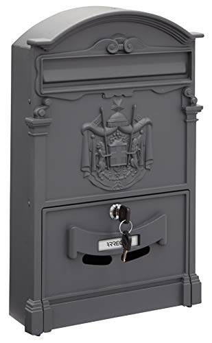 Arregui 2151 Buzón Individual de Aluminio de Estilo Clásico, Gris Antracita, Tamaño M (DIN A4 y revista) 42 x 26 x 9 cm Arregui 2151 Buzón Individual de Aluminio de Estilo Clásico, Gris Antracita, Tamaño M (DIN A4 y revista) 42 x 26 x 9 cm