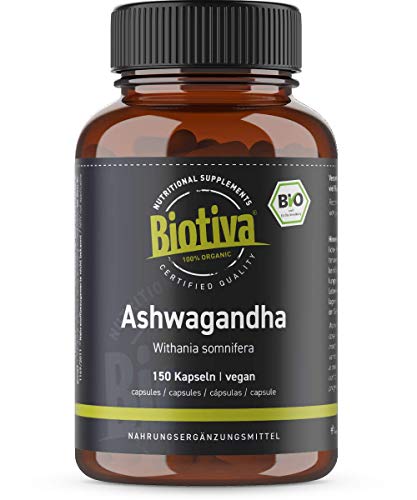 Ashwagandha Cápsulas orgánico - 150 x 500 mg para cápsula Ayurveda - garantiti sin ingredientes - fabricados y controllati de Alemania (de-öko-005) - 100% Vegan