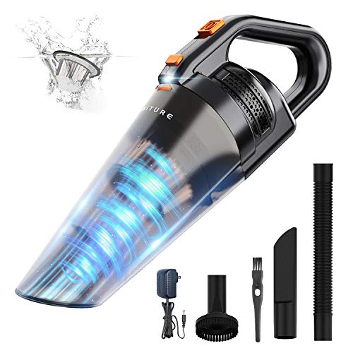 Aspiradora de Mano sin Cable, 130W 9000Pa Aspirador de Coche sin Potent, Aspirador Inalámbrico con Carga Rápida, 2600mAh, 30min Tiempo de Trabajo,para Pelos de Perro, Casa, Coche, Oficina (Negro) Aspiradora de Mano sin Cable, 130W 9000Pa Aspirador de Coche sin Potent, Aspirador Inalámbrico con Carga Rápida, 2600mAh, 30min Tiempo de Trabajo,para Pelos de Perro, Casa, Coche, Oficina (Negro)