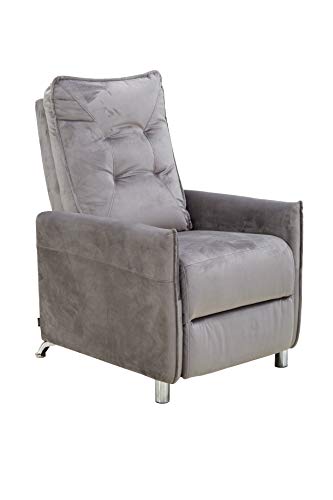 Astan Hogar Sillón Relax con Reclinación Manual, Tapizado en Terciopelo, Modelo Lui AH-AR30800GR, Gris, Astan Hogar Sillón Relax con Reclinación Manual, Tapizado en Terciopelo, Modelo Lui AH-AR30800GR, Gris,
