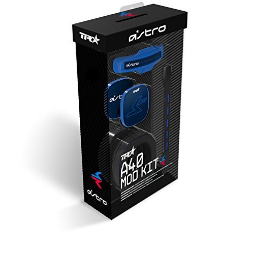 ASTRO Gaming A40 TR Mod Kit para Auriculares Gaming, Gen 3, Microfóno y Almohadillas con Aislamiento de Ruido, Etiquetas Posteriores Cerradas,Mod Kit, Azul