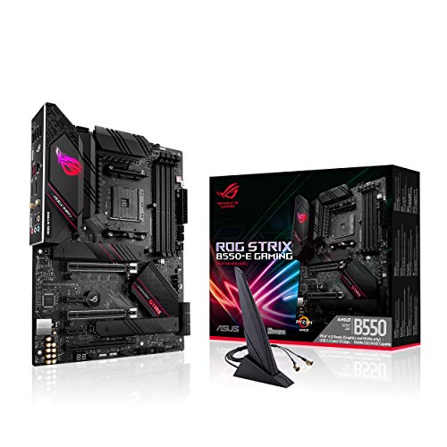 ASUS ROG Strix B550-E Gaming - Placa Base Gaming ATX AMD AM4 con VRM de 16 Fases, PCIe 4.0, 2.5 GB LAN, Intel WiFi 6, Dual M.2, Micrófono cancelación Ruido, USB 3.2 Gen 2 e iluminación RGB Aura Sync