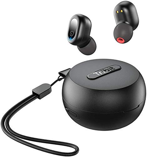 Auriculares inalámbricos Tribit FlyBuds 1 Auriculares Bluetooth 5.0 IPX8 a Prueba de Agua. Carga inalámbrica USB-C,Sonido Estéreo,Deep Bass,36H Tiempo de reproducción Compatible con iPhone y Android