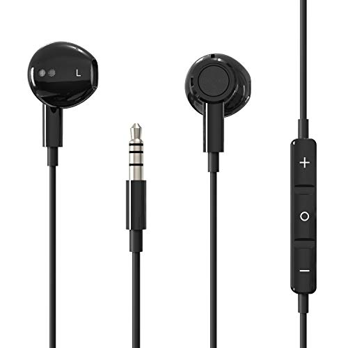 Auriculares,Auriculares magnéticos in-Ear con Micrófono,Headphone Sonido Estéreo,cancelación de Ruido y Sonido Envolvente,para iPhone,Android y PC-Negro