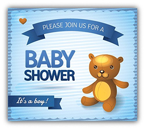 Baby Shower Teddy-Bear It's A Boy Alta Calidad De Coche De Parachoques Etiqueta Engomada 12 x 12 cm