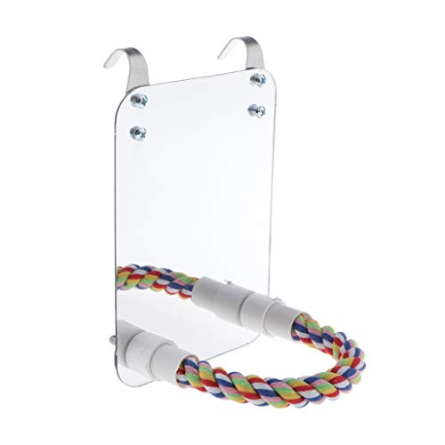 Baoblaze Espejo de Pájaro con Percha de Juguete para Loros, Mide 31 Cm (12 Pulgadas) de Largo, Lo Que Permite Que Varios Pájaros Se Paran Baoblaze Espejo de Pájaro con Percha de Juguete para Loros, Mide 31 Cm (12 Pulgadas) de Largo, Lo Que Permite Que Varios Pájaros Se Paran