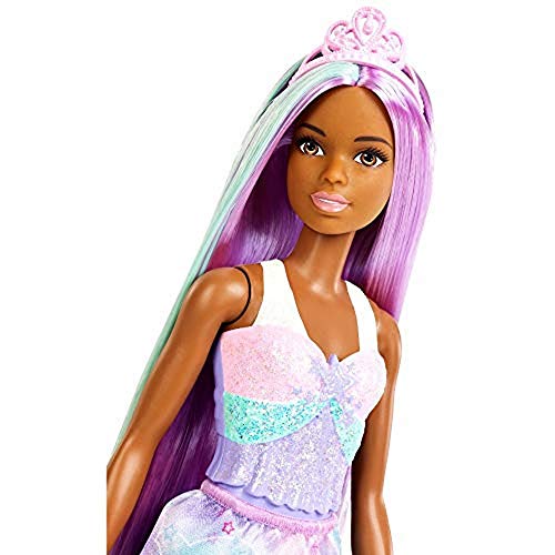 Barbie Dreamtopia Peinados morena, muñeca con accesorios (Mattel FXR95) , color/modelo surtido