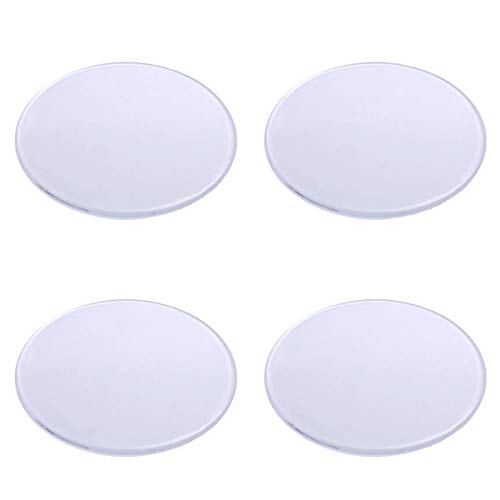 Base redonda de plástico transparente (poliestireno) - 10cm de diámetro - 4 unidades - Ideal para soporte de maquetas, figuras, manualidades, etc. (10x10)