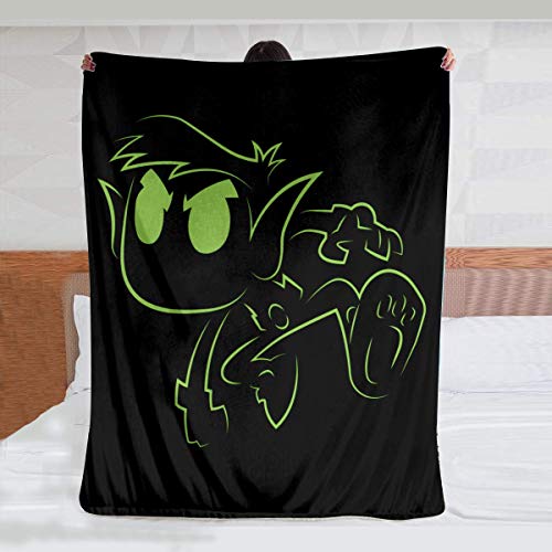Beast Boy Shadow, mantas vintage para sofá, cama, casa de campo y decoración del hogar, ligeras y supersuaves 106 x 127 cm Beast Boy Shadow, mantas vintage para sofá, cama, casa de campo y decoración del hogar, ligeras y supersuaves 106 x 127 cm