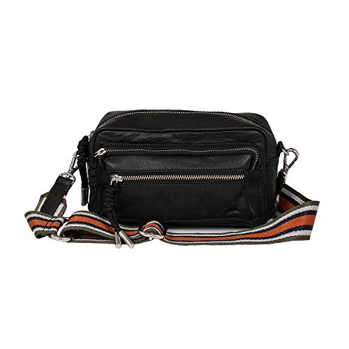 Becksöndergaard Sheen Mally 2101331003-010 - Bolso de mano de piel (20 x 12 x 10 cm), color negro