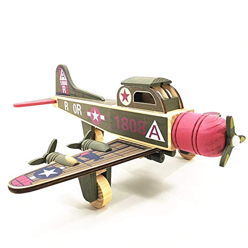 Bedom wallpaper Juguete de Madera para niños Modelo de avión Bombardero de la Segunda Guerra Mundial Caza de avión de Madera
