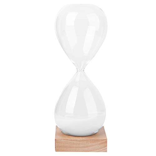 BESPORTBLE Reloj de Arena de Vidrio Transparente Temporizador de Arena de 30 Minutos para Decoración de Escritorio de Sala de Cocina de Oficina en Casa