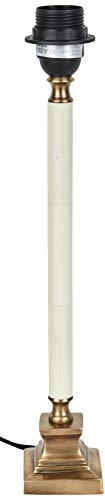 Better & Best 1221067 Lámpara sobremesa tubo cuadrado y peana dorada de metal y hueso, color: crema Better & Best 1221067 Lámpara sobremesa tubo cuadrado y peana dorada de metal y hueso, color: crema