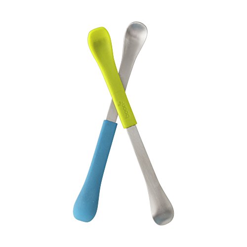 Boon Swap - Pack de 2 cucharas dobles para bebé, color verde y azul