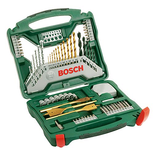Bosch Maletín X-Line con 70 unidades para taladrar y atornillar (para madera, piedra y metal, accesorios para taladro atornillador)