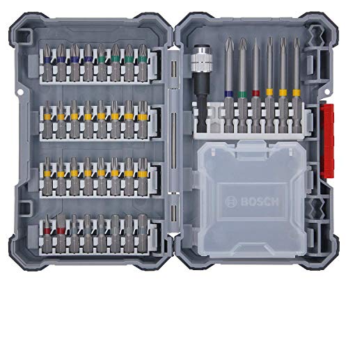 Bosch Professional Set Pick and Click con 40 unidades para atornillar con soporte universal (accesorios para taladro atornillador)