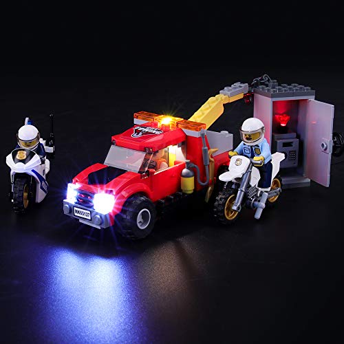 BRIKSMAX Kit de Iluminación Led para Lego City Police Camión Grúa en Problemas, Compatible con Ladrillos de Construcción Lego Modelo 60137, Juego de Legos no Incluido