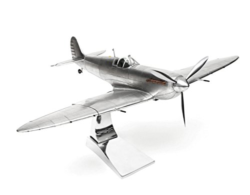 Brillibrum Modelo de avión de diseño de Supermarine Spitfire, incluye grabado personalizado, réplica detallada con soporte, modelo de avión, avión de caza de la guerra mundial con vida personal