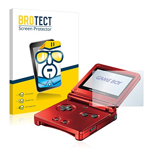 BROTECT Protector Pantalla Compatible con Nintendo Gameboy Advance GBA SP Protector Transparente (2 Unidades) Anti-Huellas