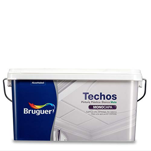 Bruguer - Techos pintura plástica mate - Color blanco luminoso -, 2.5 litros Bruguer - Techos pintura plástica mate - Color blanco luminoso -, 2.5 litros