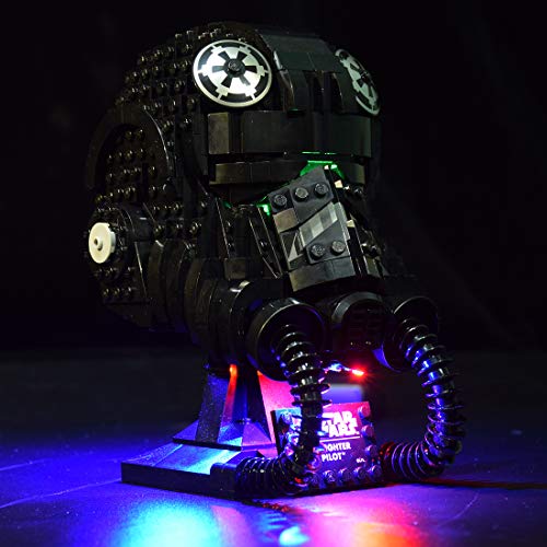 Bybo Juego de iluminación LED para casco de piloto Star Wars TIE Fighter Pilot compatible con Lego 75274 – sin set Lego
